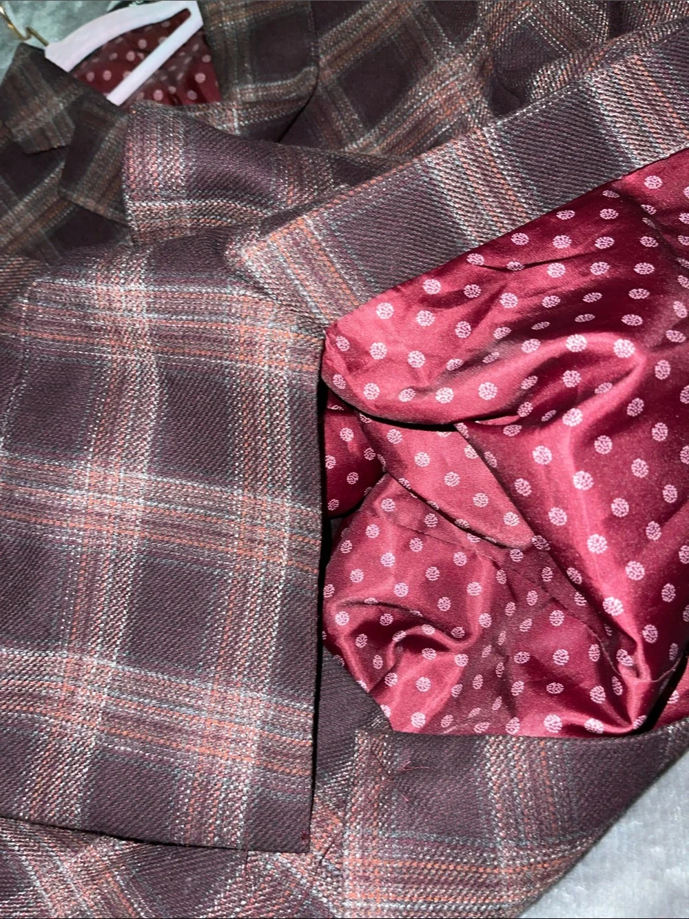 Murano Plum Plaid Two-Button Men's Blazer